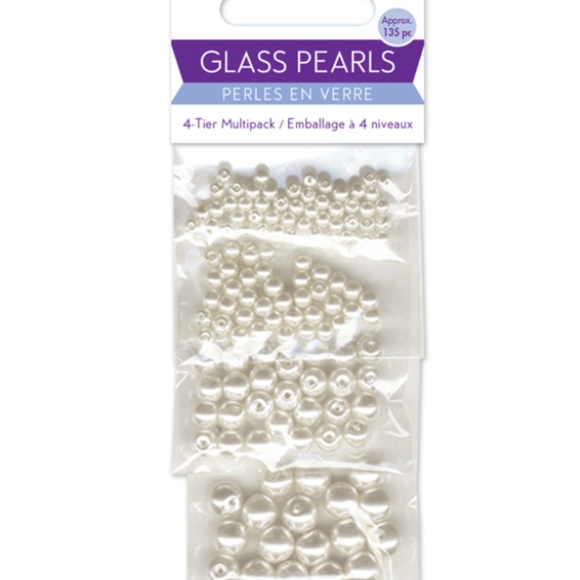 🆕 NEW Pearl Beads: 3/4/6/8mm Glass Fired Pearls Asst B) Pearl White - Picture 2 of 3